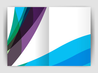 Obraz na płótnie Canvas Wave design business brochure or annual report cover
