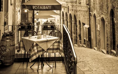 Poster sidewalk restaurant © fottoo