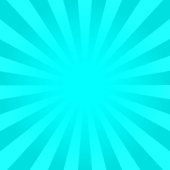 Bright cyan rays background.