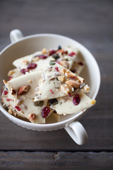White chocolate bark