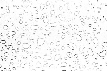 abstract water drops on a white background