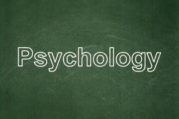 Fototapeta premium Healthcare concept: Psychology on chalkboard background