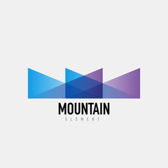 Mountain logo geometric design