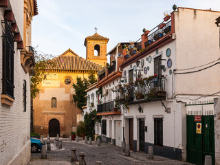 Fototapeta na wymiar Saint Cristobal church, Granada, Spain