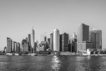 Fototapeta na wymiar Landscape of Manhattan from the water