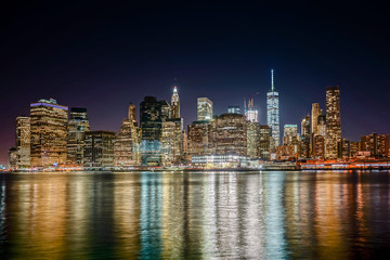 Fototapeta na wymiar Night skyline of New York