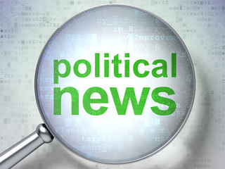 News concept: Political News with optical glass