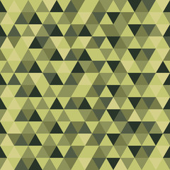 Abstract Vector Military Camouflage Seamless Background Made of Geometric Triangles Shapes