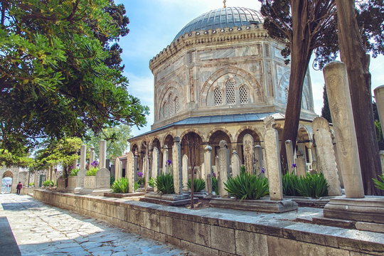Suleymaniye Mosque Cemetery With Tomb Of Sultan Suleyman