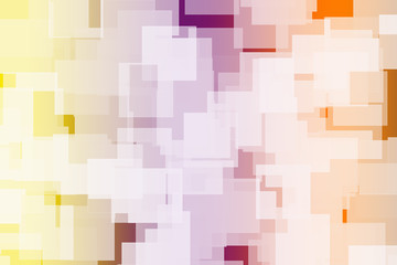 Fondos degradados de color morado, naranja y amarillo con cuadros blancos.