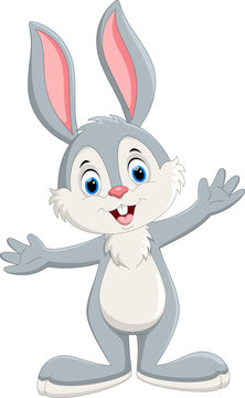 Happy little bunny cartoon