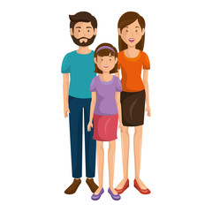 Fototapeta premium happy family icon over white background colorful design vector illustration