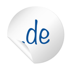 Runder Sticker - de Domain blau