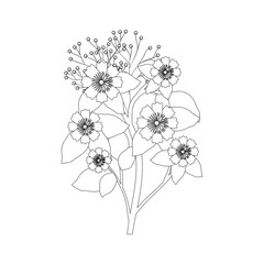 Beautiful ornamental flowers icon vector illustration graphic design