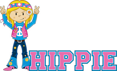 Cute Flower Power Hippie