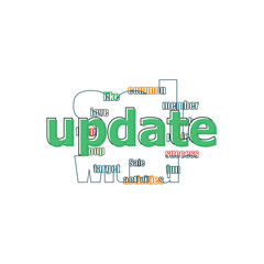 Text Update. Web design concept . Logo design template elements for your application or corporate identity