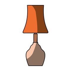 Bedside lamp silhouette icon vector illustration graphic design