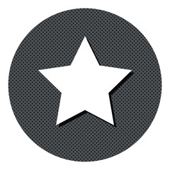 Stern - Bewertung - Gepunkteter Button mit Symbol und Schatten