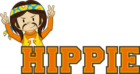 Cute Flower Power Hippie