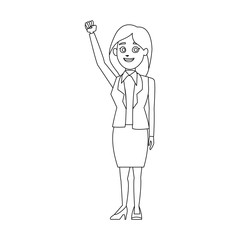 character woman politician standing wearing skirt vector illustration
