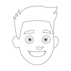 avatar people man face head character vector illustration