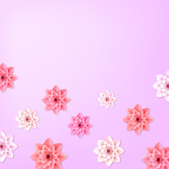 Paper flower. Background. Vector illustration
