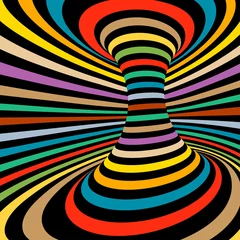 Colorful vector op art pattern. Optical illusion abstract background © sebos
