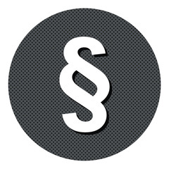 Paragraph Zeichen - Gepunkteter Button mit Symbol und Schatten