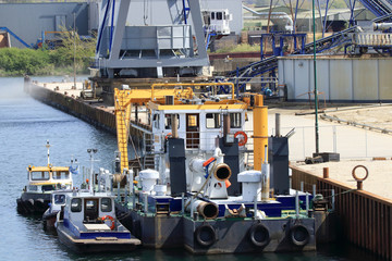 The terrain of a dredging company