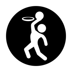 Fototapeta premium Basketball player pictogram icon vector illustration graphic design
