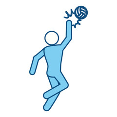 Voleyball player pictogram icon vector illustration graphic design