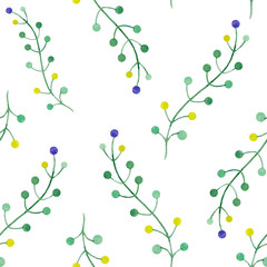 Watercolor floral vector pattern