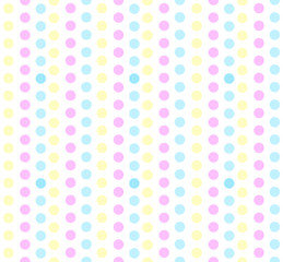 Seamless pastel polka dots on white background © ayakochun