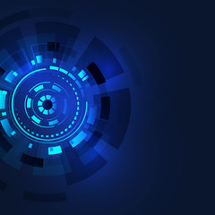 Abstract technology round. Vector background