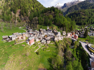 Fototapeta na wymiar Landscape of Fusio, Ticino, Swiss