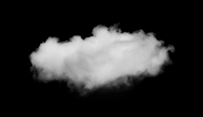 whtie clouds isolated on black background