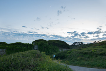 Traveling around Britanny, Sunset at Phare and le Fort du Petit Minou, Plouzane, France, Europe