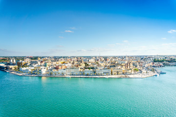 Fototapeta na wymiar Aerial panorama of Brindisi, Puglia, Italy