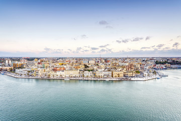 Naklejka na ściany i meble Aerial panorama of Brindisi, Puglia, Italy
