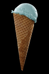 saved path photo and ice cream on black space 