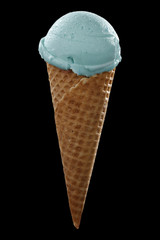 saved path photo and ice cream on black space 