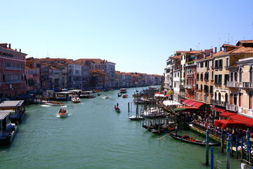Venice is the capital of the Veneto region. It is situated across a group of 118 small islands. The city is separated by canals and linked by bridges.