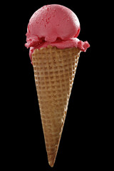 saved path photo and ice cream on black space 