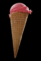 saved path photo and ice cream on black space 