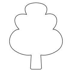 Tree the black color icon .