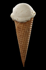 saved path photo and ice cream on black space 