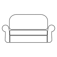 Sofa   the black color icon .