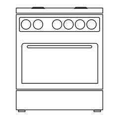 Kitchen stove   the black color icon .