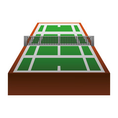 Tennis court field icon vector illustration graphic design