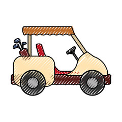 Golf caddy vehicle icon vector illustration graphic design